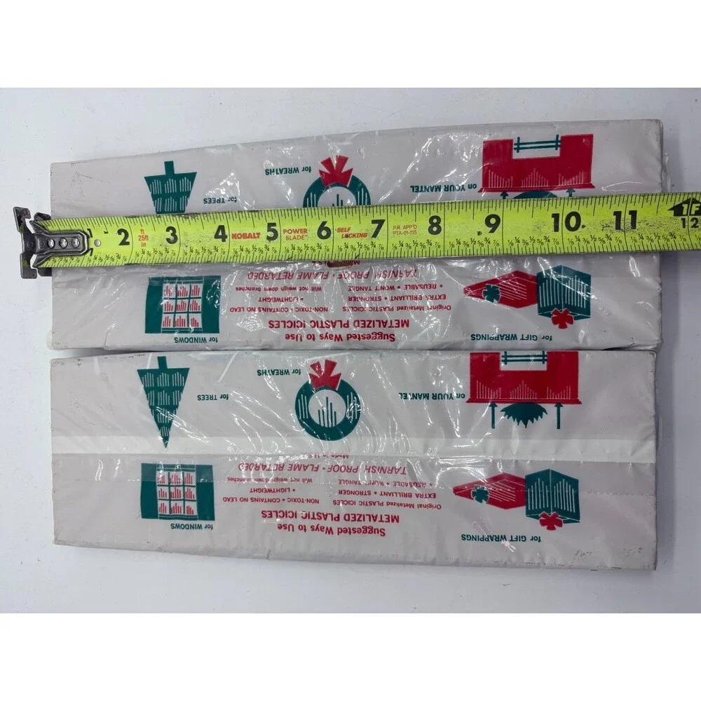 Vintage Liberty Bell Christmas Silver Tree Tinsel Icicles 1000pc 2 Boxes